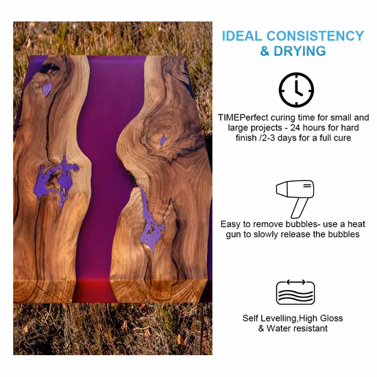 Premium-Epoxid-Gießharz, kein Mikroblasen-Epoxidharz für den Tisch